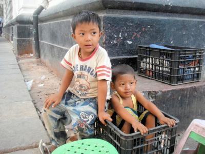 缅甸, 男孩, 贫困, 板条箱, 友谊, 孩子们玩, 儿童