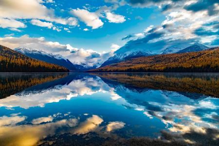 麦当劳湖, 冰川国家公园, 蒙大拿州, 景观, 风景名胜, 天空, 云彩