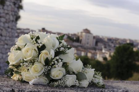花束, 白玫瑰, 婚礼, 爱, 新娘, 结婚, 浪漫
