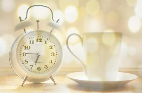 闹钟, 咖啡杯, 时间, 激发, 时间指示, 醒来, 响钟