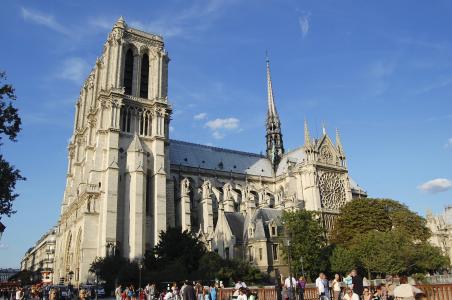 教会, 巴黎圣母院, architerture, 法国, 巴黎, 大教堂, 建筑
