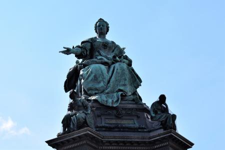 雕像, 玛丽亚, 蕾丝, 纪念碑, 奥地利, 博物馆, 广场
