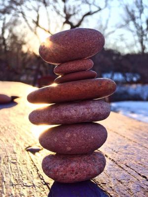 堆积的石头, 放松, 平衡, 岩石, 石头, 禅宗, 和谐