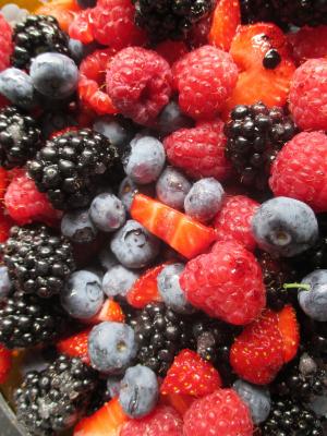 浆果, 覆盆子, 黑莓, 蓝莓, 草莓, 维生素, 甜