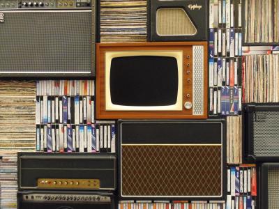 旧电视, 记录, vhs 磁带, 复古, 电视, 年份, 录像带