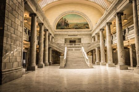 国会大厦, 城市盐湖, 犹他州, 楼梯, 建筑, 著名的地方, 历史