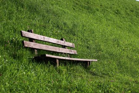银行, 休息, 草甸, 绿色, 自然, 板凳, 宁静