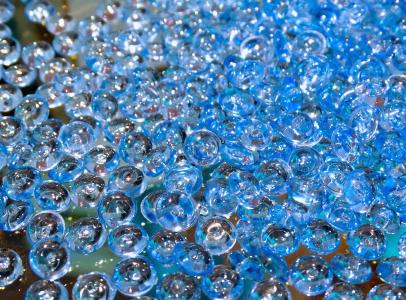 玻璃珠, 珠子, 玻璃, 塑料, 玻, 透明, 蓝蓝
