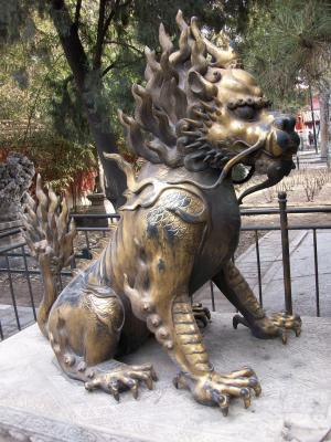 狮子, 雕塑, 古代, 文化, 装饰, 动物, 北京