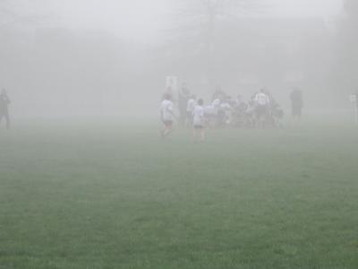 橄榄球, 雾, 玩, 男孩, 体育, 孩子们