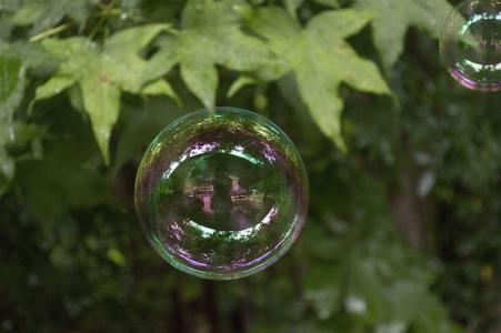 泡沫, 反思, 反思, 多彩, 透明, 领域