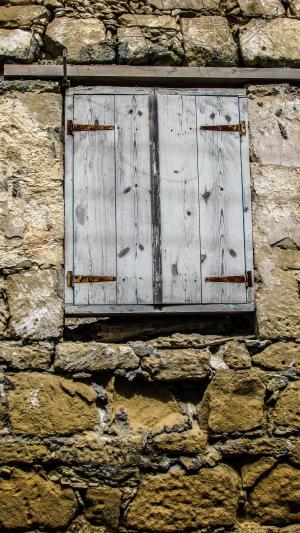 窗口, 老, 木制, 房子, 建筑, 传统, 塞浦路斯