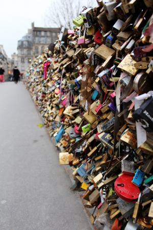巴黎, 爱情锁, 挂锁, 爱, 桥梁