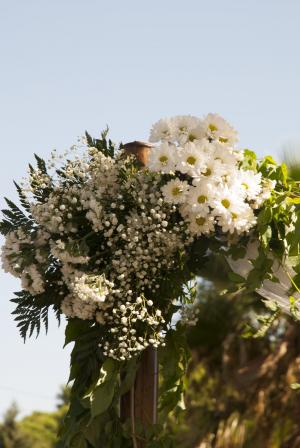 花, 婚礼, 花束, decoratiom, 白花束
