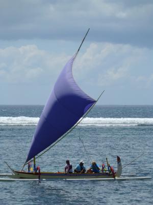 龙舟, 启动, 帆船, 水, 海, 湖, 巴厘岛