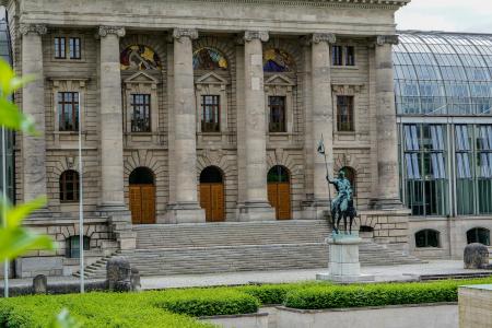 慕尼黑, 州议会, 巴伐利亚, 古典, 现代, 建筑, 列