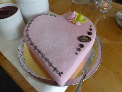 情人节蛋糕, 小杏仁饼, 粉色, ros, 每桶, 表