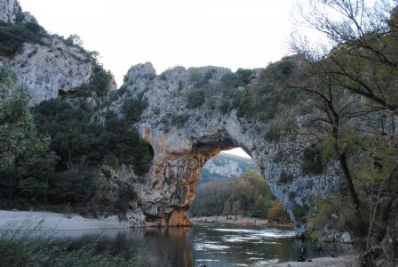 pontdugard, 自然, 皮埃尔 ·, 河, 岩石-对象, 景观, 树