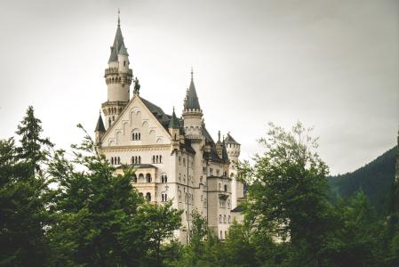 城堡, 克丽丝汀, 德国, 巴伐利亚, 天鹅, 感兴趣的地方, 具有里程碑意义