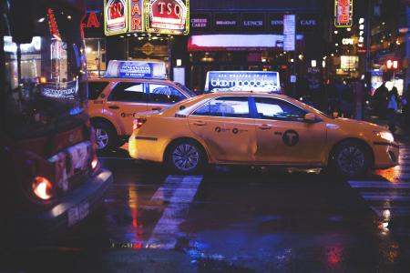 出租车, 纽约, 出租车, 城市, 城市, 街道, 曼哈顿