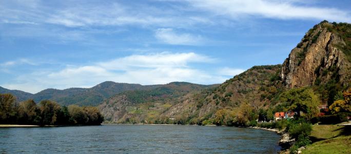 奥地利, 河, 多瑙河, 景观, 自然
