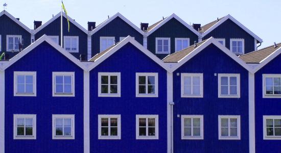 瑞典, 建设, 首页, 建筑, 天空, 梯田, 蓝色