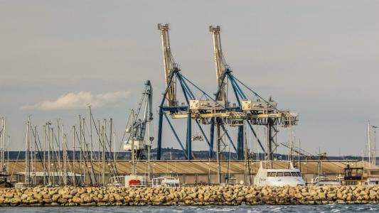 塞浦路斯, 拉纳卡, 海港, 港口起重机, 重型机械