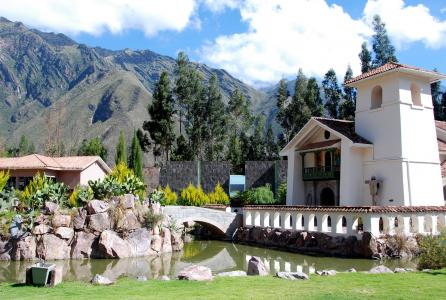 秘鲁, 神圣的山谷, 乌鲁班巴, 景观, 山脉, 桥梁, 池塘