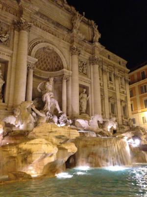 特雷维喷泉, 罗马, 意大利, 水, 喷泉, 雕塑, 石头