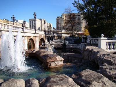 喷泉, 亚历山德罗夫斯基花园, manezhnaya 广场, 莫斯科, 俄罗斯