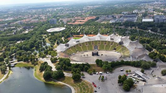 奥林匹克体育场, 慕尼黑, 鸟瞰图, 德国