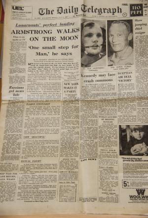 报纸, 历史, 第一次, 月亮, 着陆, 阿姆斯特朗, 奥尔德林