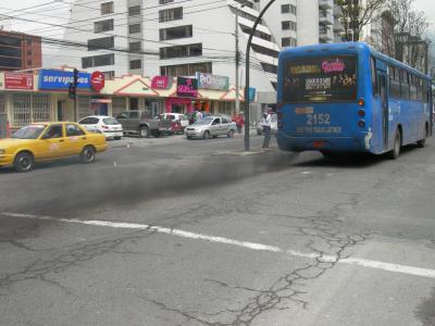 废气, 污染, 环境, 基多, 厄瓜多尔, 公共交通, 公共汽车