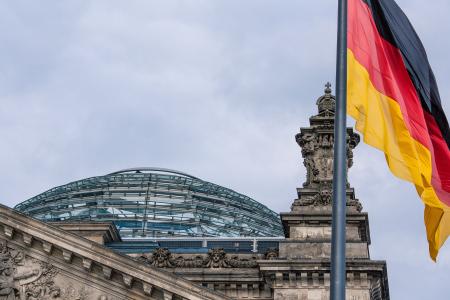 柏林, 德国国会大厦, 德国, 玻璃圆顶, 政策, 黑色, 红金
