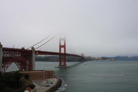圣, 旧金山, 圣旧金山, 美国, 桥梁, 金门大桥, 雾