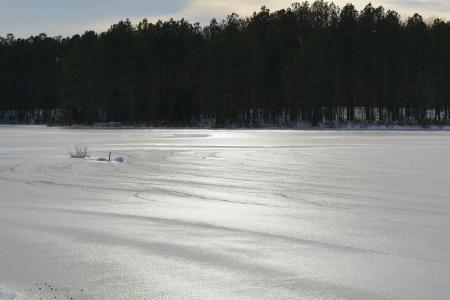 池塘, 冻结, 冰, 雪, 感冒, 湖, 景观