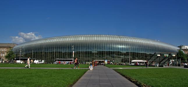 史特拉斯堡, 法国, 火车站, 玻璃 bauwerk, 阿尔萨斯, 建筑, 体育场
