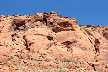 砂岩, 悬崖, 岩石, 自然, 景观, 天空, 蓝色