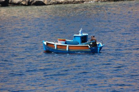 小船, 渔船, 地中海, 希腊语