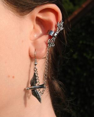 耳环, 宝石, 银, 奢侈, 耳朵, 鸟, 箭头