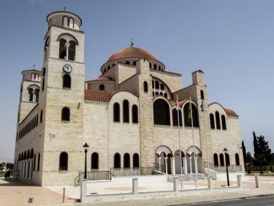 塞浦路斯, dromolaxia, 教会, 建筑, 东正教, 宗教, 著名的地方