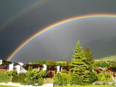彩虹, 双, 双重彩虹, 天空, 心情, 家园, 自然