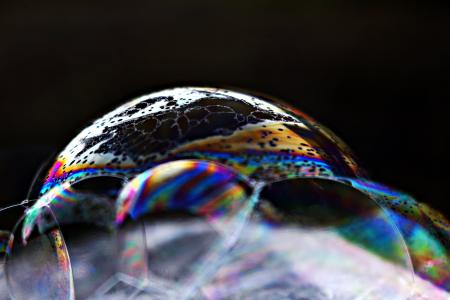 泡沫, 肥皂泡, 颜色, 彩虹, 多彩, 水, 反思
