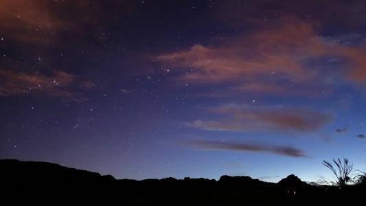 日落, 满天星斗的天空, 特内里费岛, 晚上, 长时间曝光, 天文学, 明星-空间