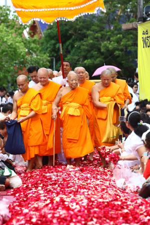 佛教徒, 最高族长, 族长, 祭司, 和尚, 橙色, 长袍