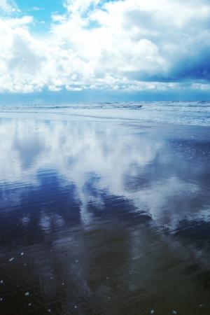 海, 云彩, 海滩, 水, 自然, 蓝色, 空气