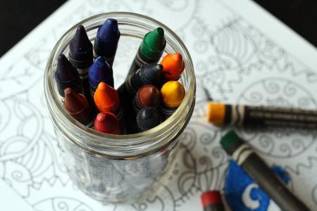 蜡笔, 着色书, 着色, 书, 颜色, 儿童, 成人着色书