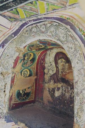 圣凯瑟琳修道院, 西奈, 壁画, 壁画, 绘画技术, 新鲜的绘画, 希腊东正教