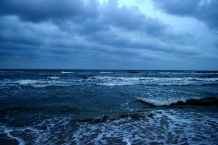 海, 黑海, 风暴, 云彩, 黑色, 水, 自然