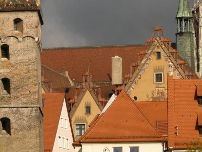 山墙, 屋顶, 家园, 外墙, 旧城, 乌尔姆, metzgerturm